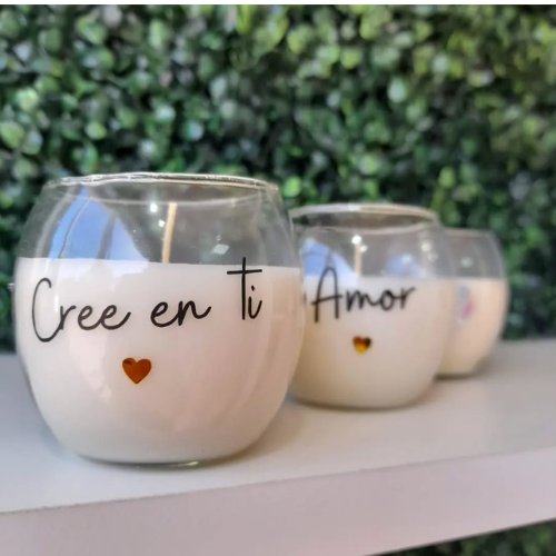 Pack x6 Velas Personalizables – Frases Motivadoras & Aromas Suaves