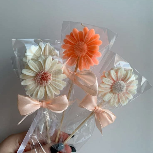 Pack x6 Velas en Forma de Flor – Fragancia Delicada & Decoración Elegante