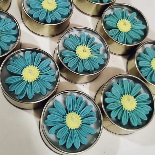 Pack x6 Velas Artesanales en Forma de Flor – Aromas Florales